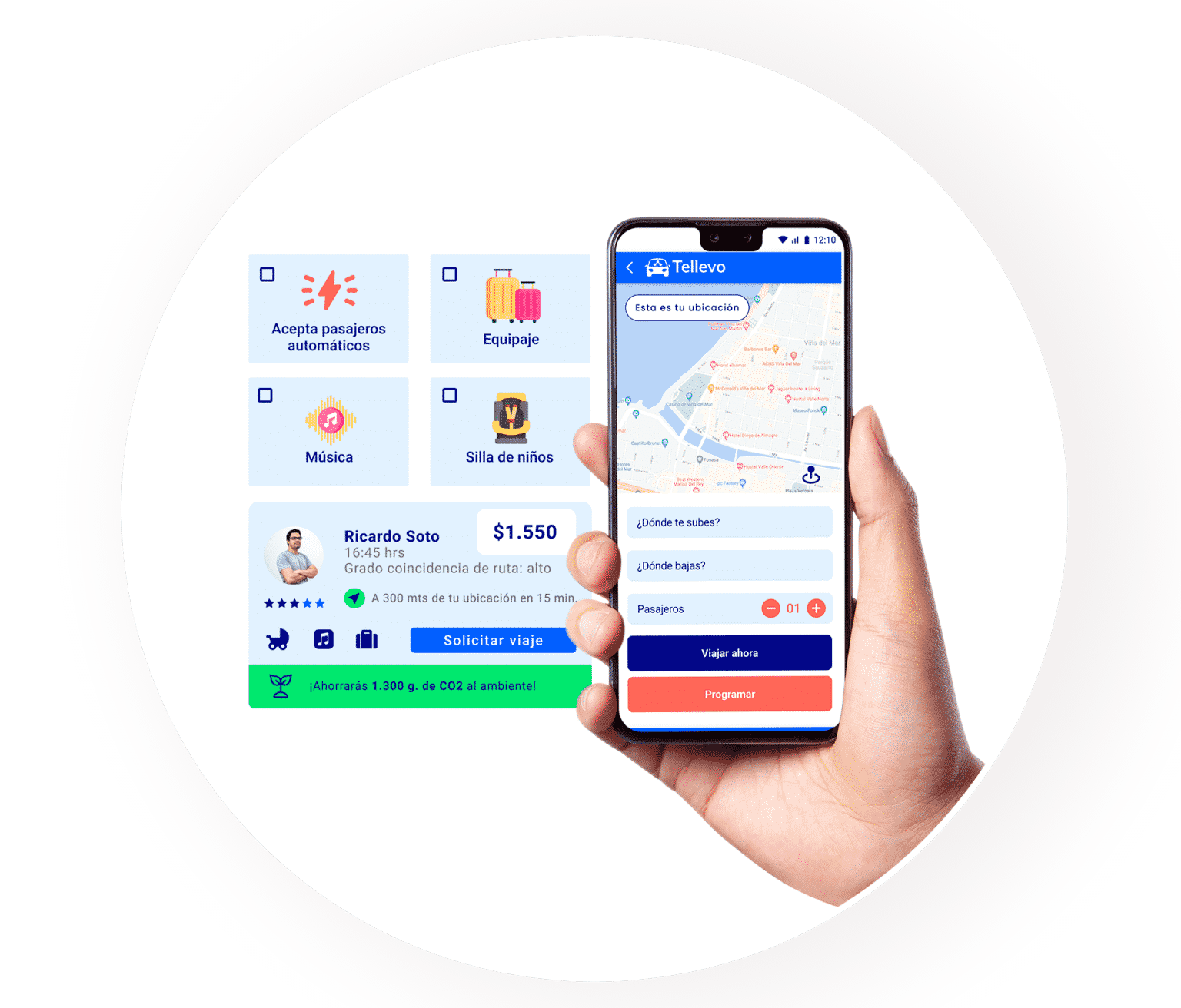 Vista previa de la app